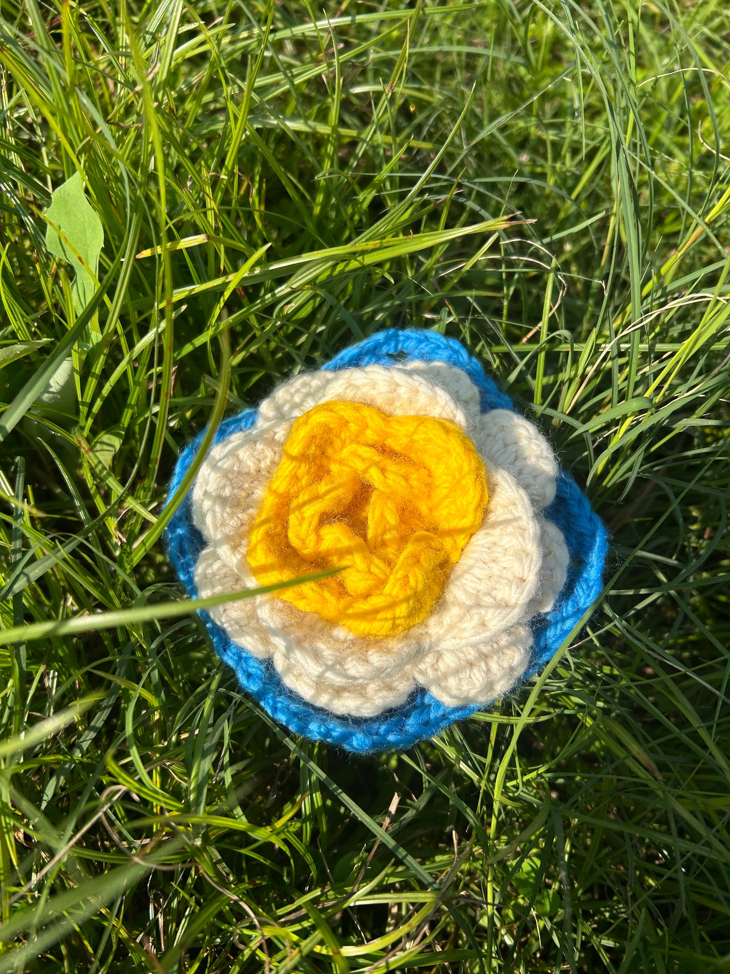 3D Häkel-Blumenplättchen – Bastelspaß aus reiner Wolle für Heimwerker