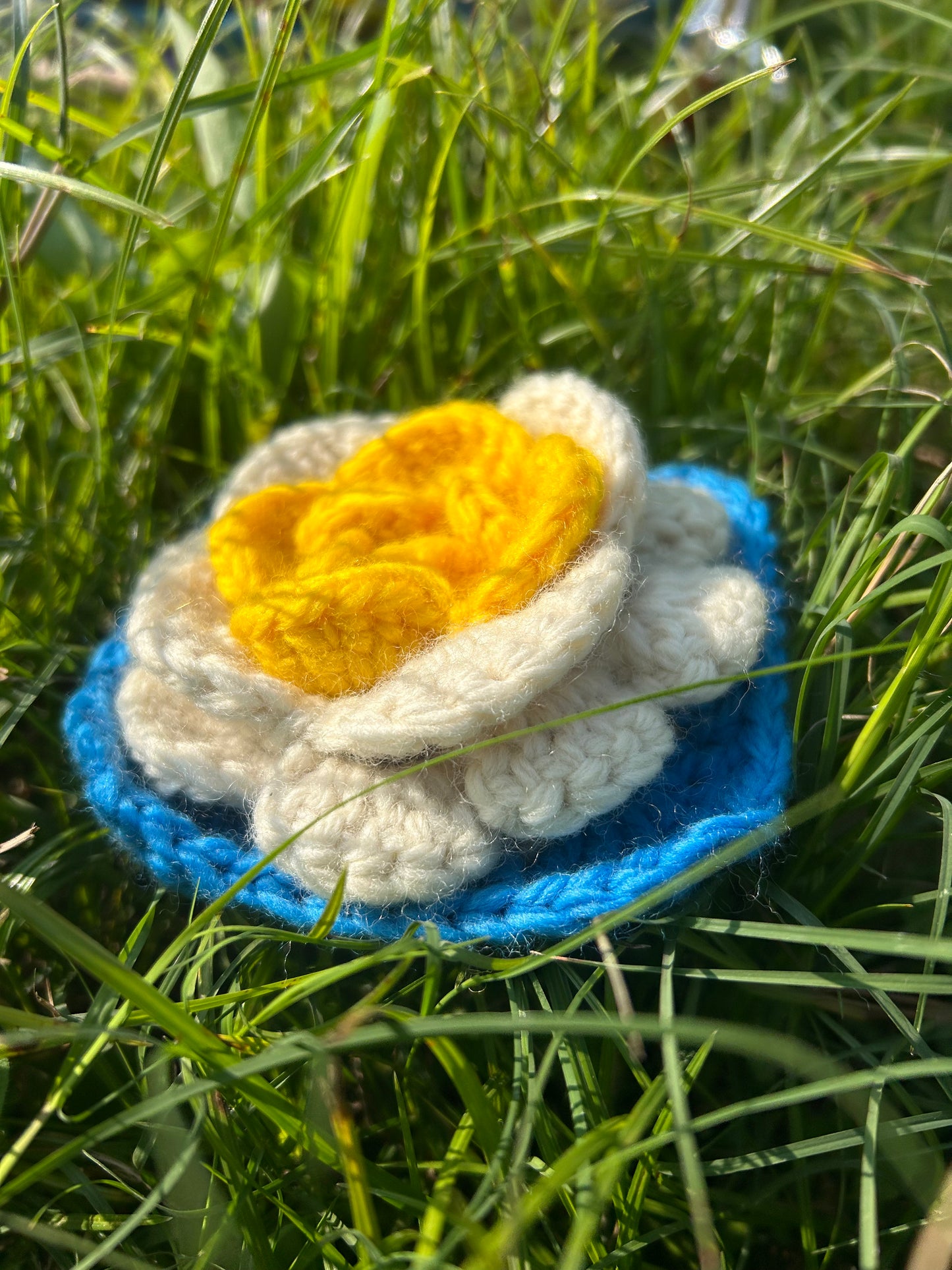 3D Häkel-Blumenplättchen – Bastelspaß aus reiner Wolle für Heimwerker
