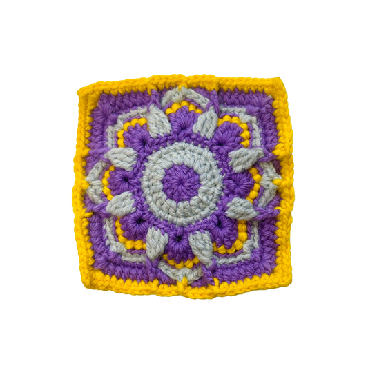 3D Crochet Flower Tiles – pure wool crochet