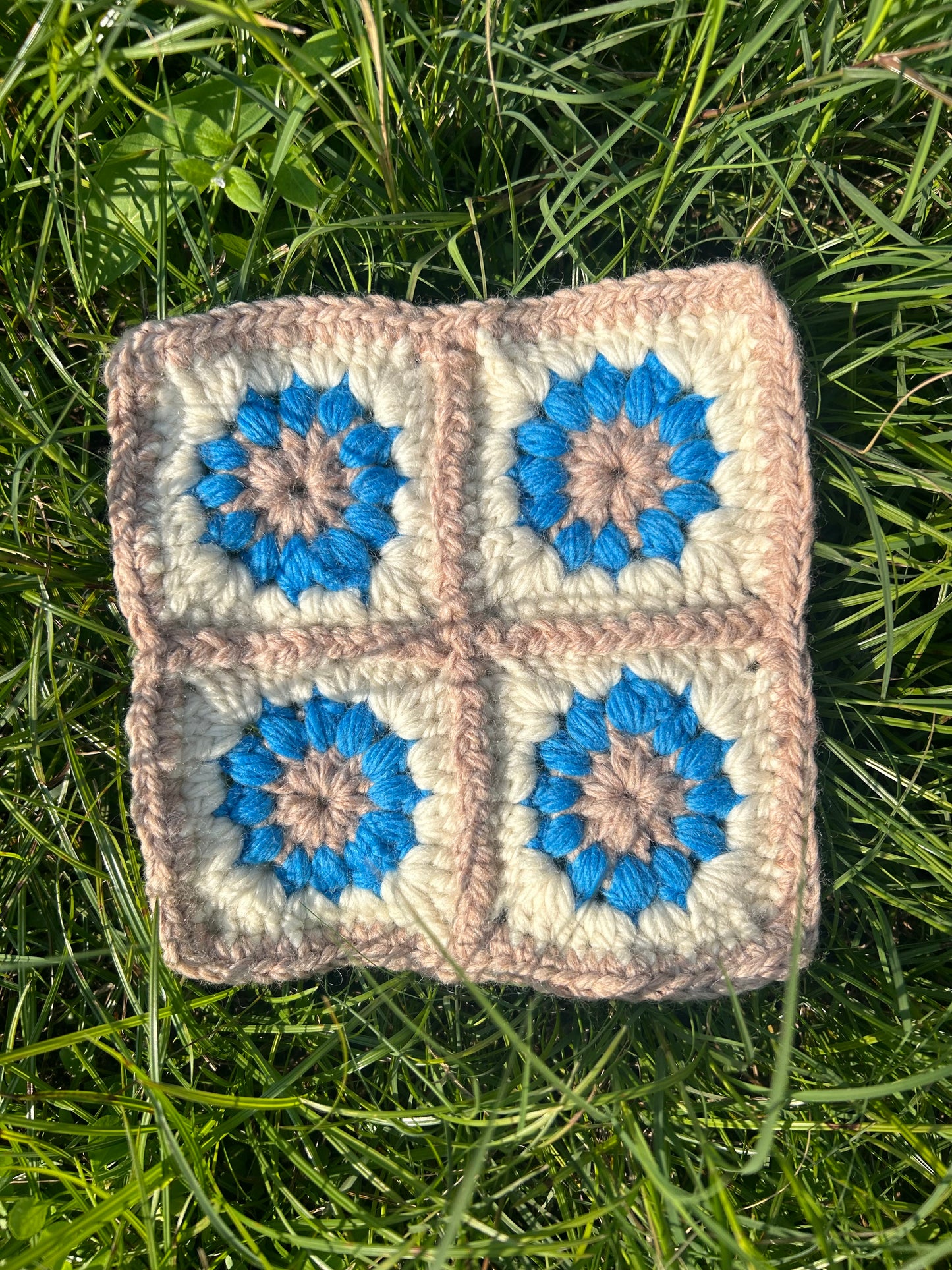 pure wool crochet-Chunky Wool Crochet Tiles