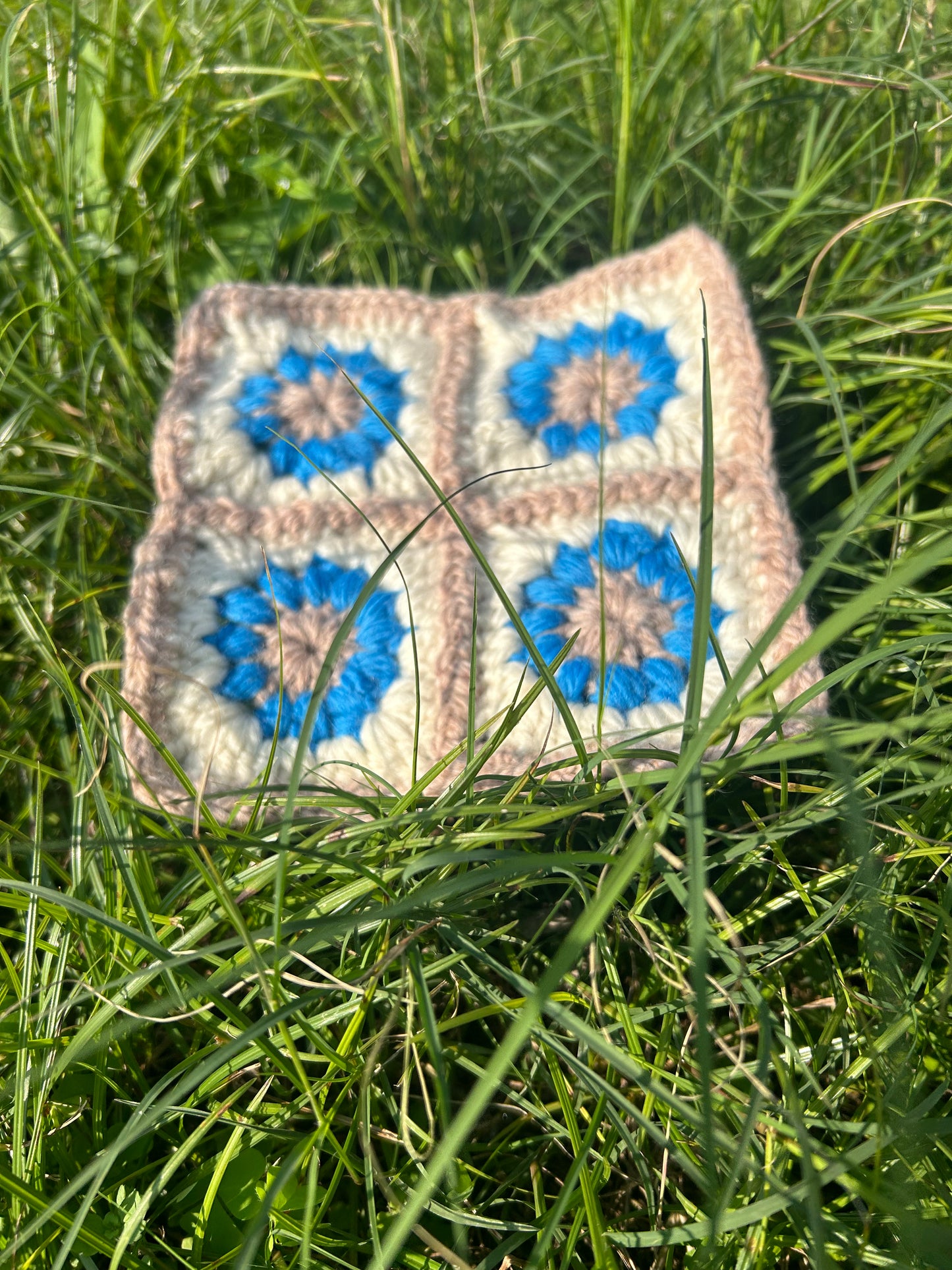 pure wool crochet-Chunky Wool Crochet Tiles