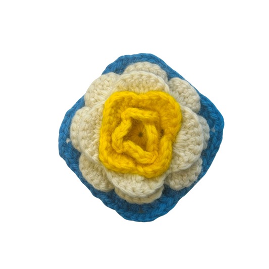 3D Crochet Flower Tiles – Pure Wool Crafting Fun for DIY Enthusiasts